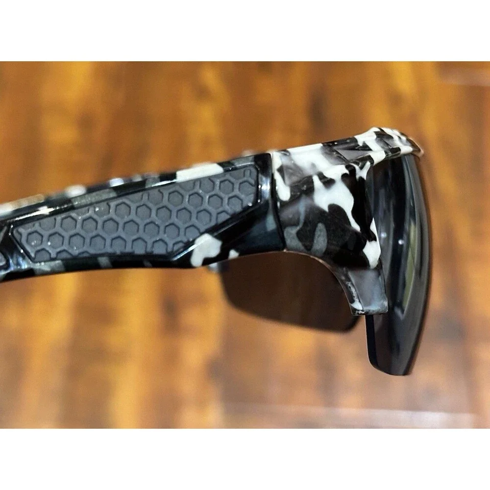 LRI AMP Sport 129176 Black & White Camo Wrap Sunglasses - EUC!